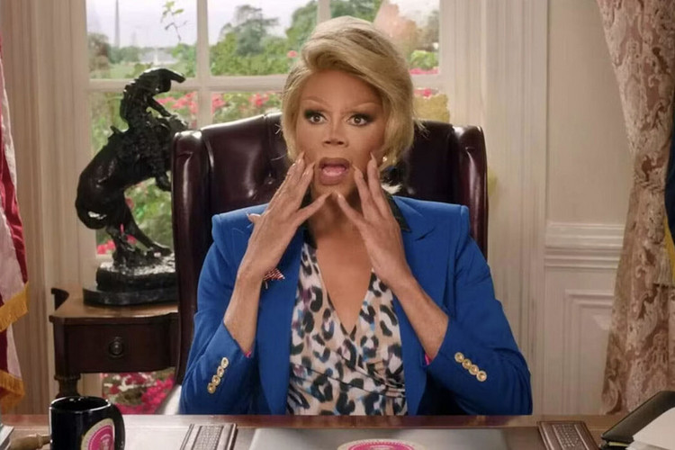 RuPaul te zien als president van de VS in de film Stop! That! Train!, bekijk hier de trailer