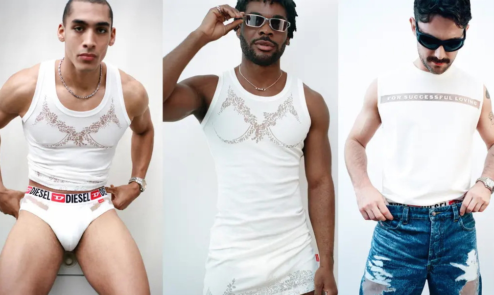 Diesel en Tinder lanceren Pride-collectie met T-shirts, ondergoed, tanktops en jeans: “For succesful loving”